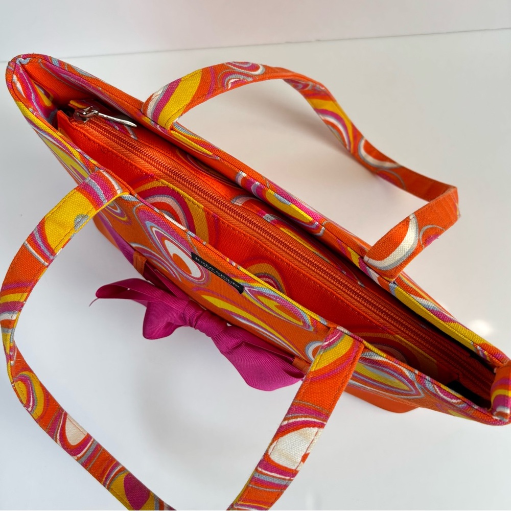kate spade Orange & Pink Canvas Bow Tote - Picture 14 of 15